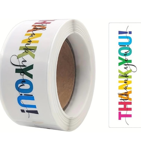 Other - Colorful Thank You Stickers 1” x 3” 120 Count NIP